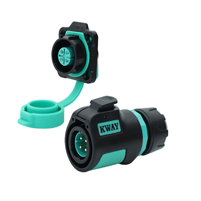 KWAY K16 Waterproof Bulkhead Electrical Connector Adapter IP68 Male Plug Female Socket Industrial AC DC Power 2 3 4 5 7 8 9 Pin: Lavender