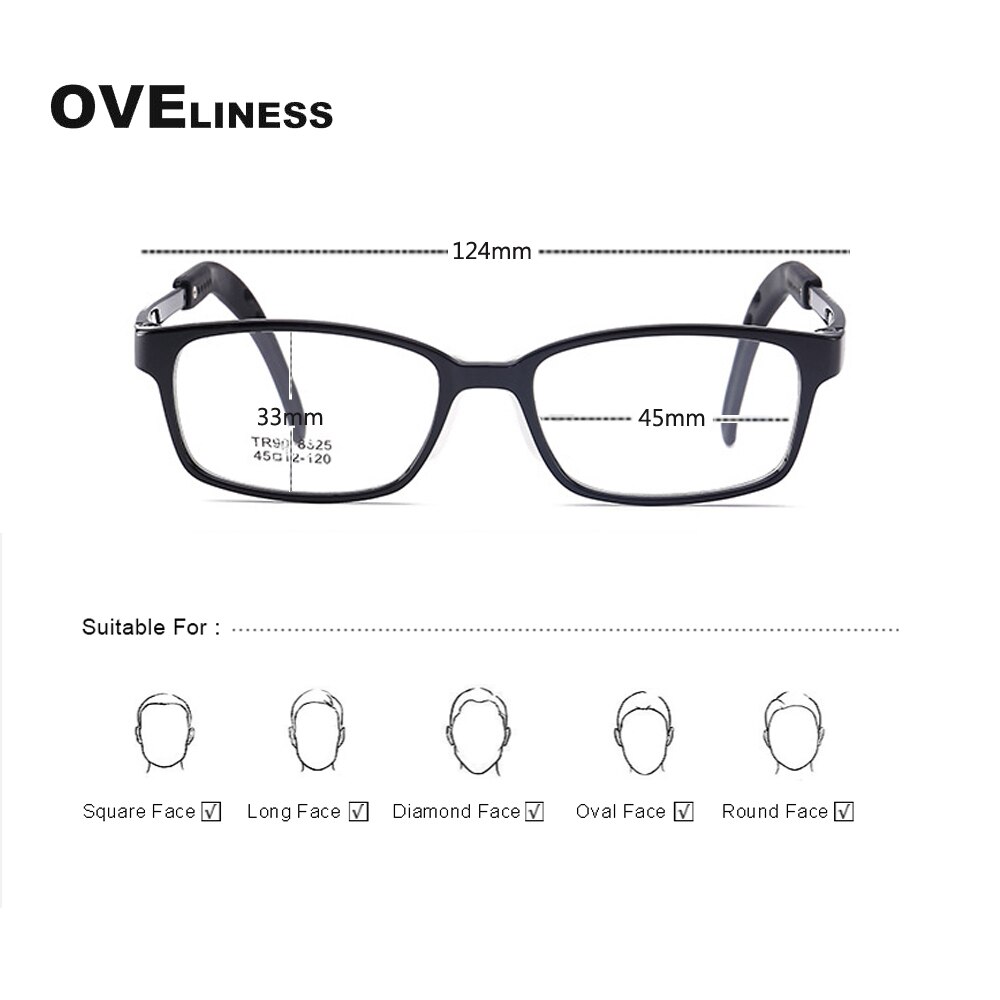 TR90 myopia optical Glasses frame boy girl Prescription eyeglasses kids soft eyewear transparent clear spectacles children