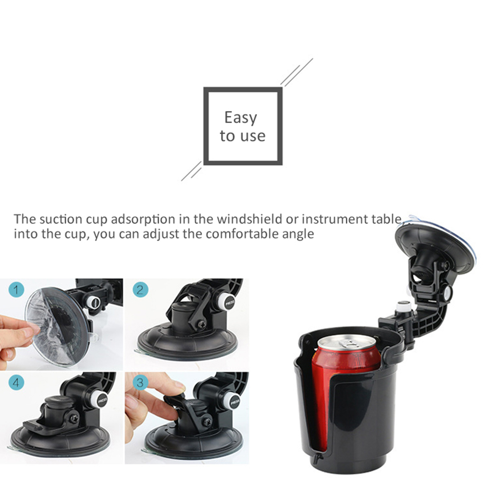 Auto Cup Holder In The Car Recessed Folding Cup Drink Holder Recessed Sturdy Black Folding Vehicle Adjustable Drink Cup Holder