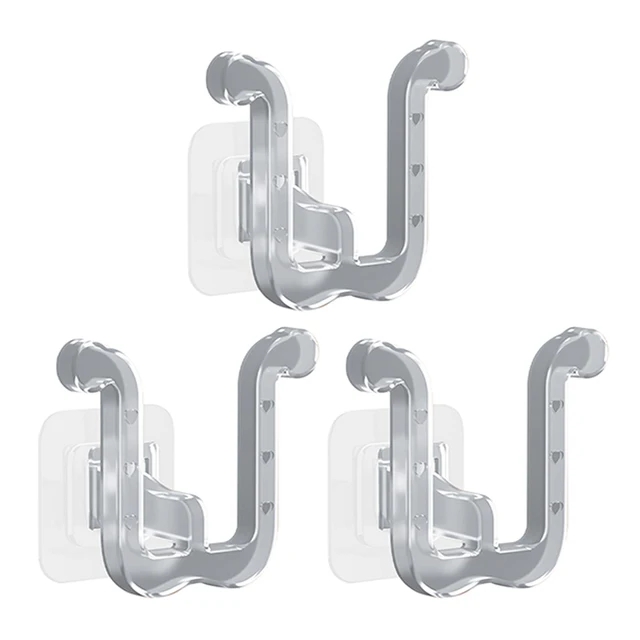 Porta pantofole autoadesivo per bagno, semplice gancio per pantofola, portaoggetti per WC, portaoggetti per telecamera da letto, a parete, per asciugare le scarpe: Grigio