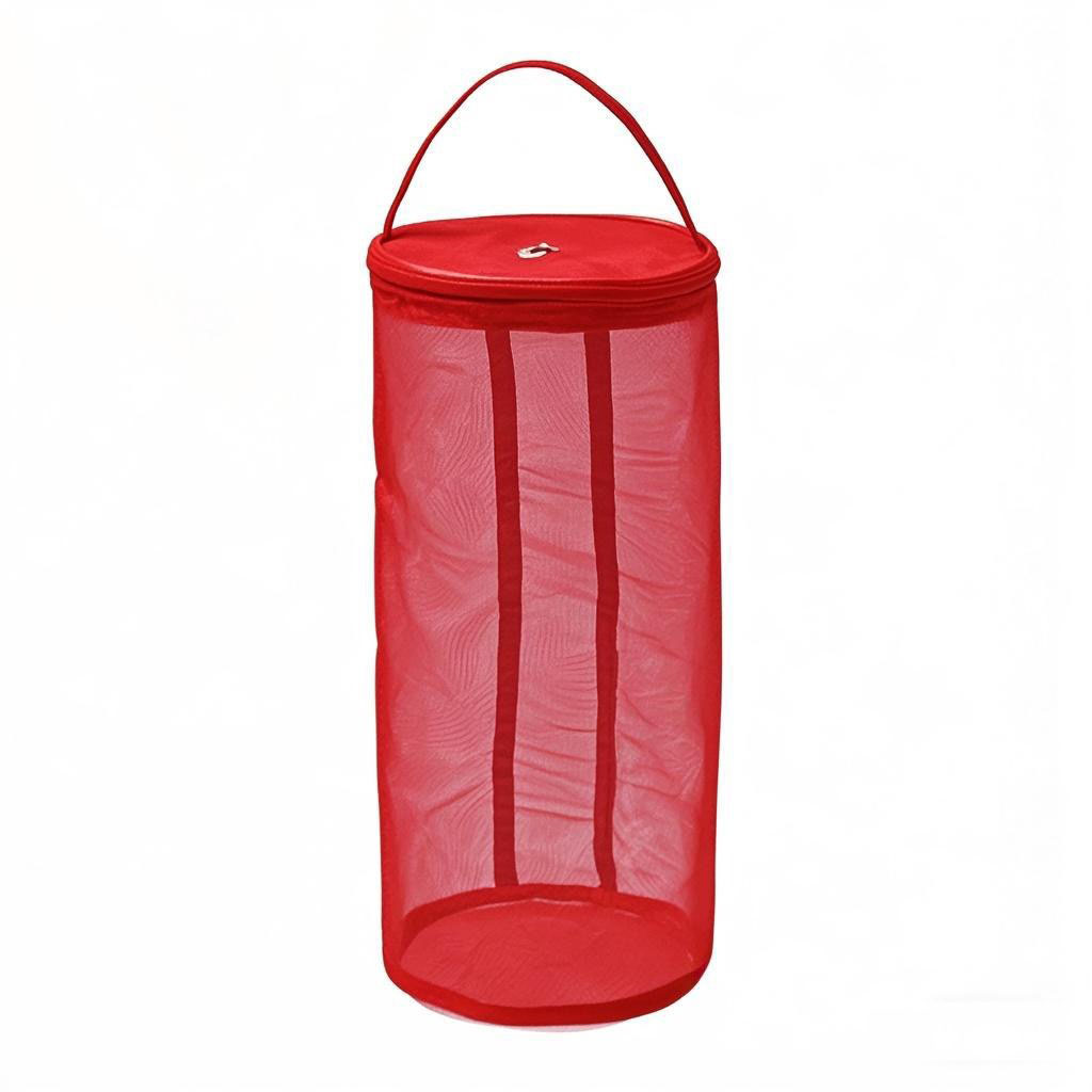 Tragbare Garn Lagerung Tasche Hohl Mesh Stricken Wolle Garn Taschen Häkeln Garn Handtasche Organizer Weben Werkzeuge Nähen Zubehör: L / Wassermelone-Rot