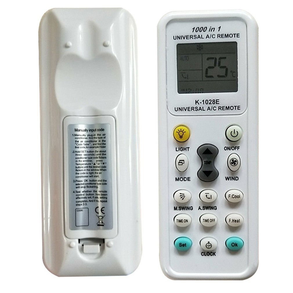 Universal Air Conditioner Remote Control With LCD display KT-109II/ K-1028E Remote Suitable for All Air Conditioners with Base