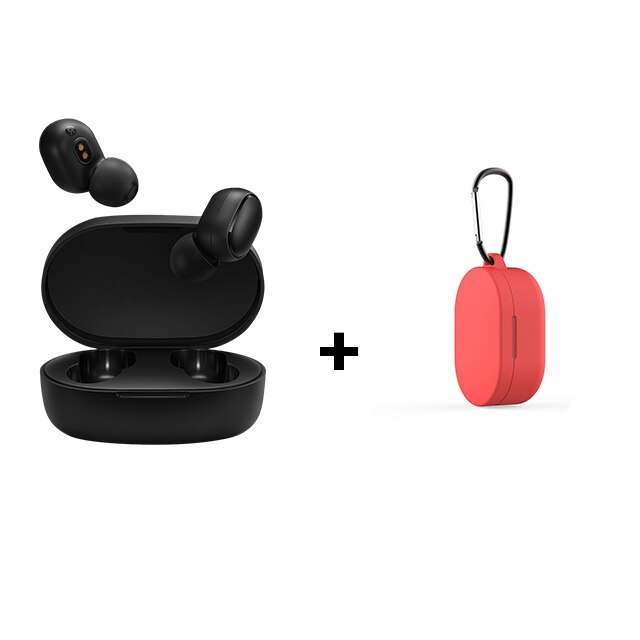 Xiaomi Redmi Airdots earphone original TWS wireless earbuds xiaomi redmi airdots bluetooth 5.0 earphones airdots: with red case