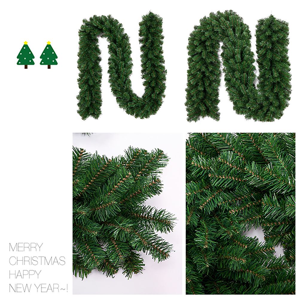 Kunstig grøn jul krans krans xmas hjem fest dekoration fyrretræ rotting hængende ornament til børn