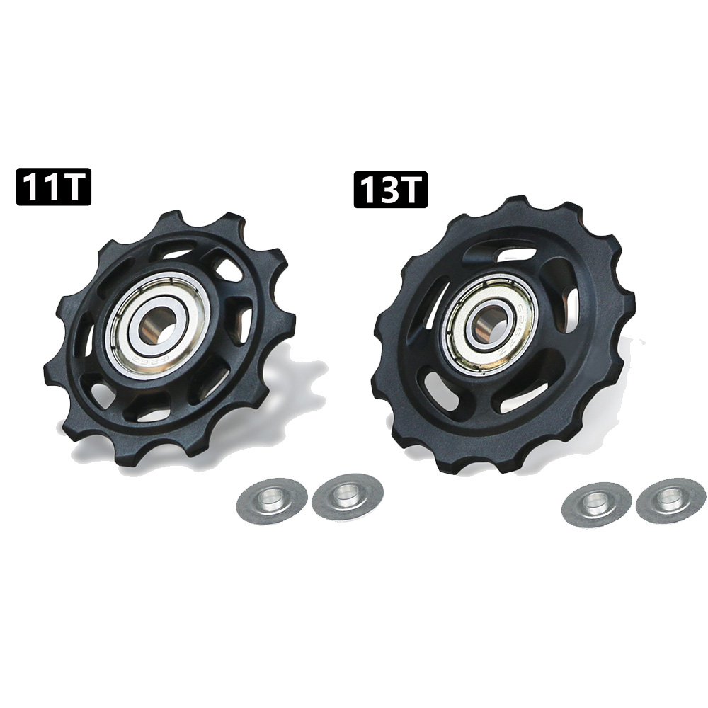 11T 12T 13T 14T Bearing MTB Bicycle Rear Guide Wheel Road Bike Jockey Rear Derailleur Pulley Roller for Shimano Sram Repair Kit: Light Grey