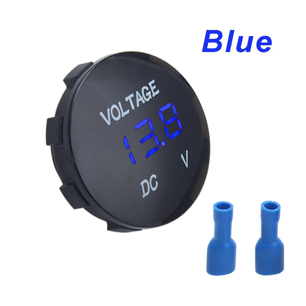 DC 12V-24V Digital Panel Voltmeter Spannung Meter Tester Led-anzeige Für Auto Auto Motorrad Boot Refit zubehör: Blau