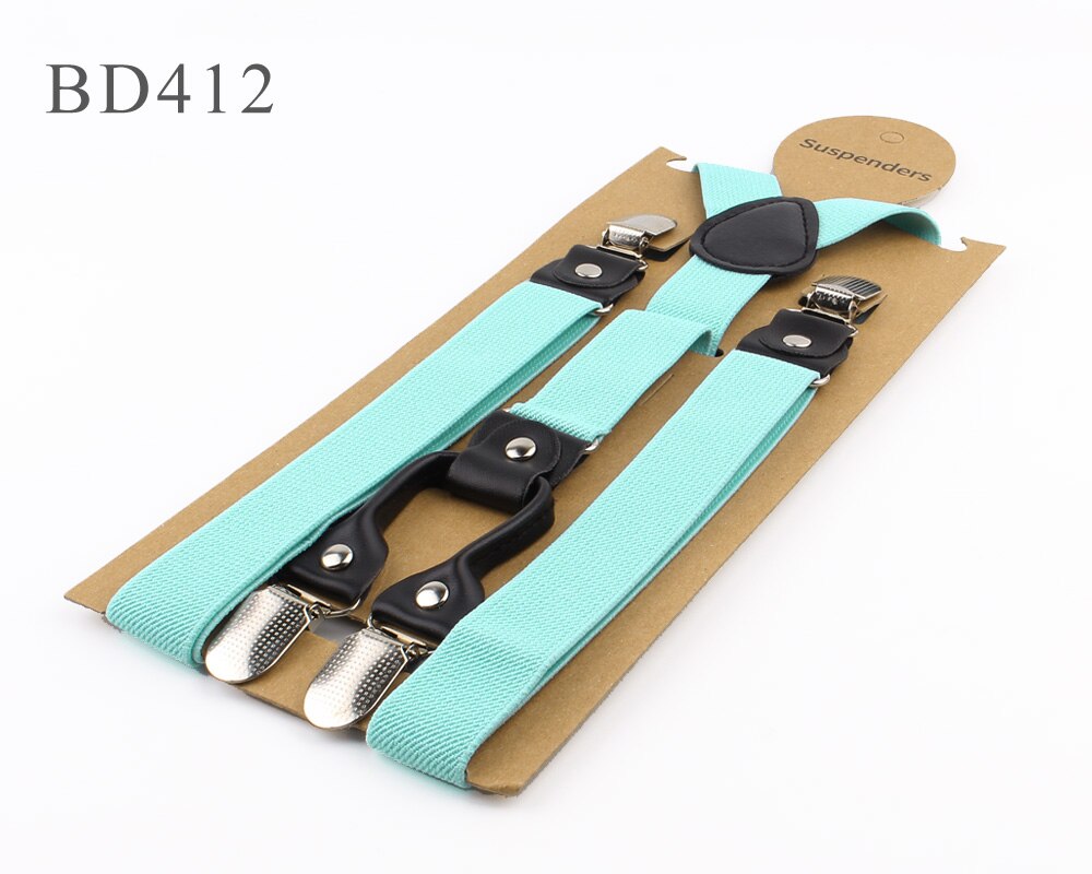 Bretelles élastiques solides et réglables pour garçons et filles, couleur bonbon, accessoires de mariage,: BD412