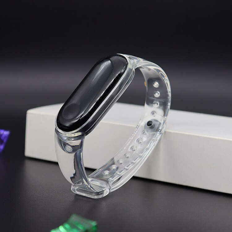 Transparante Armband Voor Xiaomi Mi Band 5 Sport Band Horloge Siliconen Polsband Voor Xiaomi Mi Band 5 Armband Miband 5 Band: 1