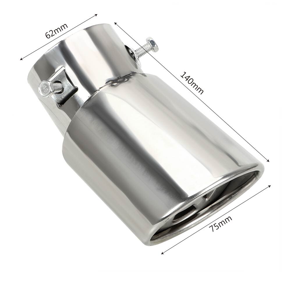 1PCS Car Exhaust Tail Pipe Stainless Steel Universal Tail Muffler Car Exhaust Muffler Round Car Accessories