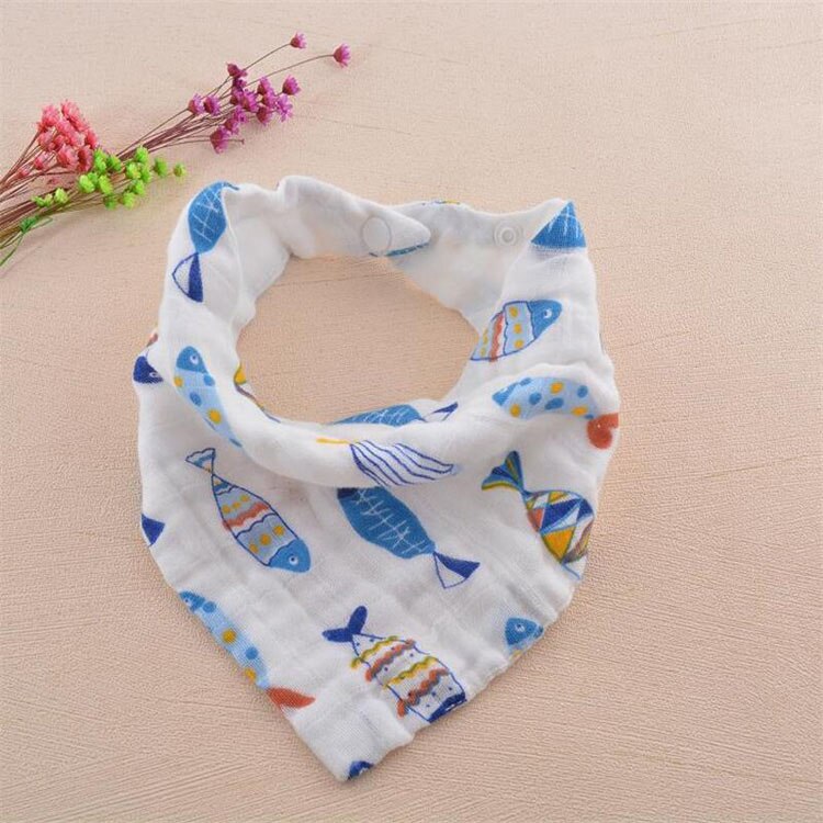 Mooie Baby Slabbetjes Jongen Meisje Bandana Water Absorberen Bib Burp Doek Driehoek Cartoon Katoenen Baby Sjaal Burp Dubbele Snap Baby accessoire: 10