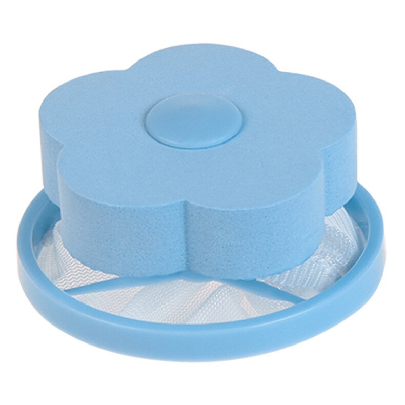 Washing Machine Filter Screen Bag Hair Remover Floating Versatile Universal Suction to Hair Cleaning Filter Useful Product Laund: Blue