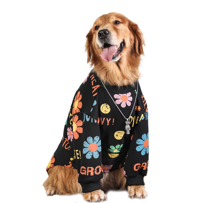 Vestiti per cani di grandi dimensioni autunno e inverno addensare vestiti per cani caldi d'oro recuperatore Labrador doberman vestiti per cani accessori per cani