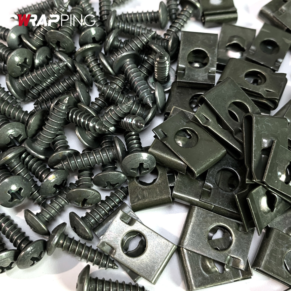 Clip de sujeción para coche, , herramienta de Clip de tornillo de Metal tipo U para bandeja inferior de motor, protector contra salpicaduras, tornillo de parachoques, accesorios para coche