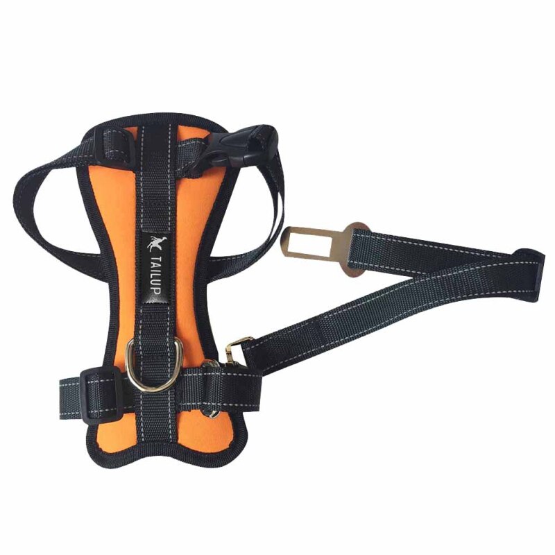Ademend Mesh Harnas Hond Vest Veiligheid Pet Autogordel Hondenriem Lead Verstelbare Voertuig Harnas Voor Medium Grote Honden #1: O / M