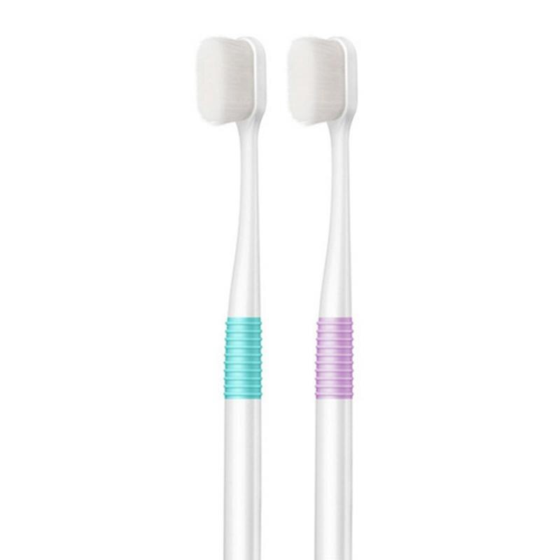 Brosse à dents Ultra-fine, douce, nettoyage en profondeur, Portable, soins buccaux pour femmes enceintes, 2 pièces: 02