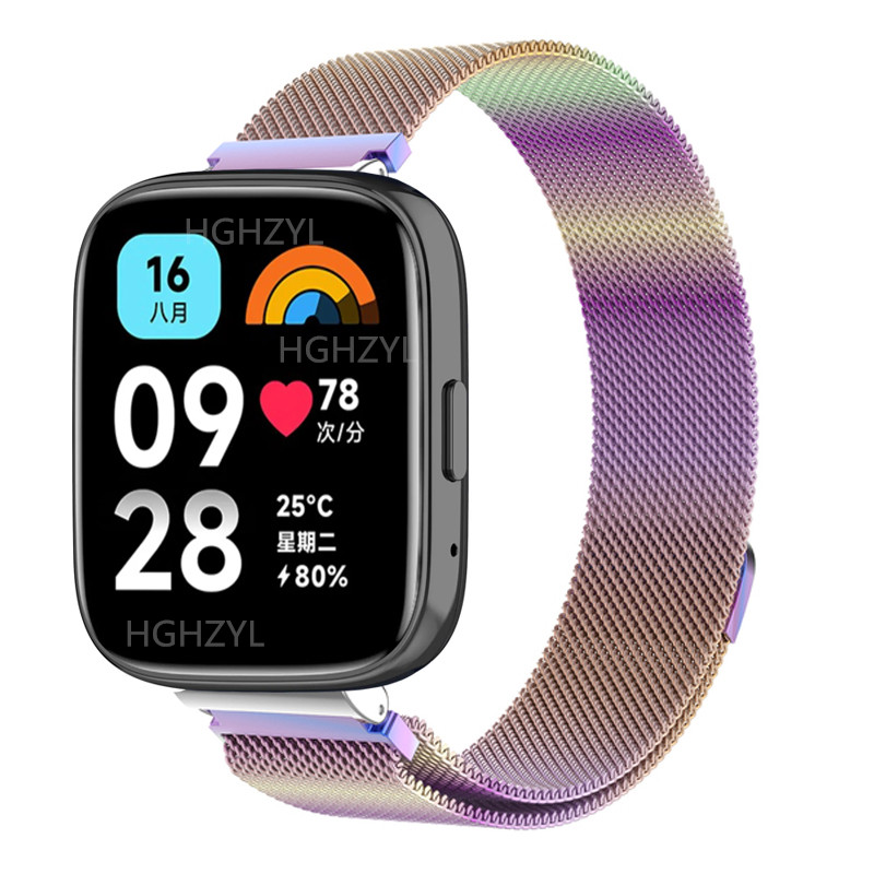 Rem til redmi watch 3 active metallarmbånd i rustfritt stål klokkerem til xiaomi redmi watch 3 active correa-rem smartklokker: Azurblå