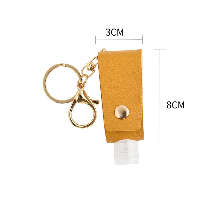 1Pcs Mini Portable Hand Sanitizer Bottle Keychain Holder Empty Refillable Travel Bottles Flip Cap Soap Containers With Keyring