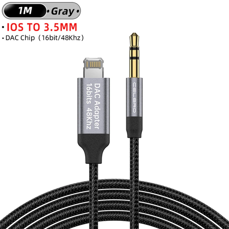 Do iPhone 15 Adapter audio Aux do iOS do 3,5 mm Jack Kabel Złącze Rozgałęźnik Do Apple 14 13 12 11 Pro max plus Głośnik samochodowy: green