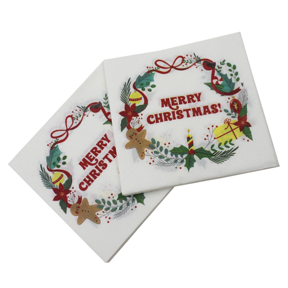 40 pcs Disposable Napkins Christmas Printed Decorative Tissue Paper Towel Party Supplies for Home Hotel: Picture 1