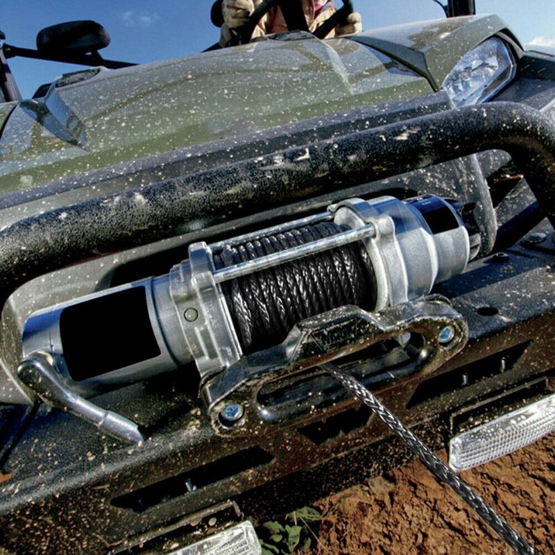 Syntetisk spil reb , 1/4 x 50ft syntetisk spil reb kabel til atv utv suv lastbil bådspil