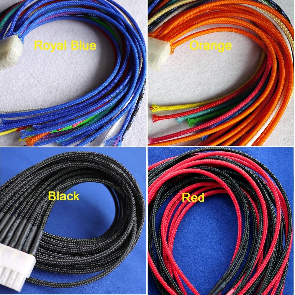 3 MM 1/8 "Eng Geflochtenes PET Dehnbarer Muffe Kabel Draht Mantel Freies -5 Meter