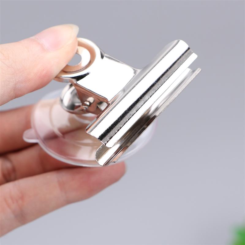 8pcs Suction Cup Clip Heavy Duty Clamp Large Suction Cup Advertising Display Pop Signs Clamp Holder Stainless Steel Clips Window