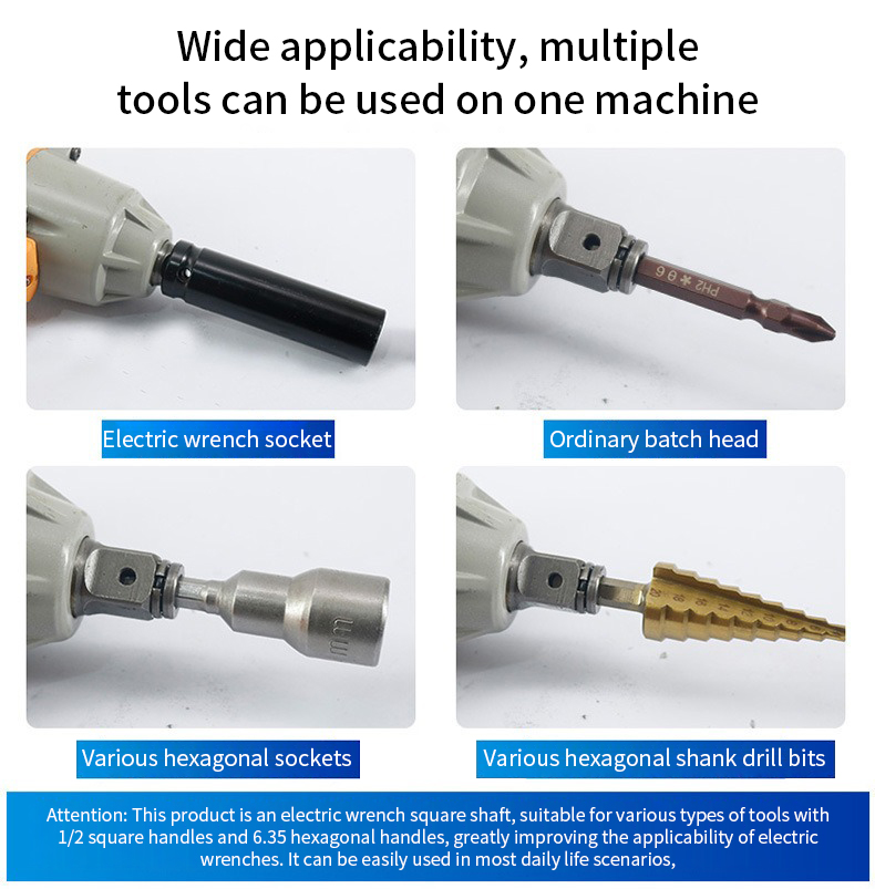 Accessoires Spindel Aambeeld Vervangbaar Zilver WU268 WU278 WU279 1 Stuks Elektrische Sleutel Metaal Huishoudelijk 1/2'Aambeeld As Vervanging