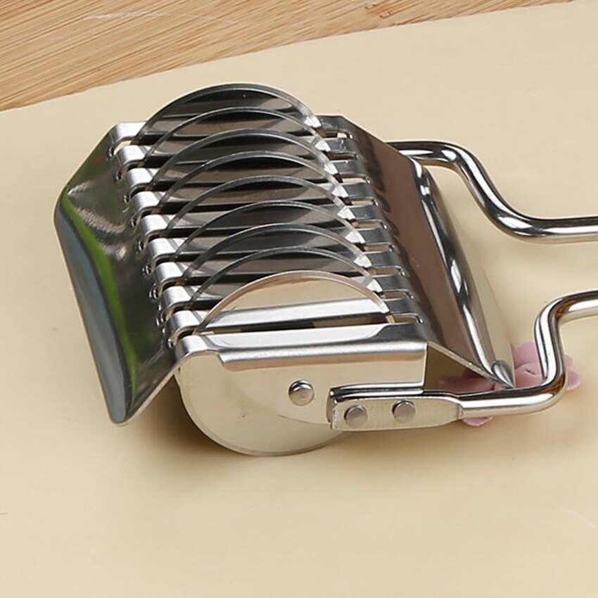 1PC Stainless Steel Spaghett Noodle Maker Lattice Roller Docker Dough Cutter Tool Kitchen helper DIY Dough cutting tool