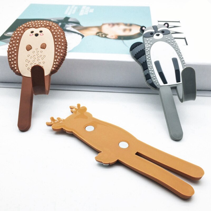 Unieke Multifunctionele Cartoon Dieren Magnetische Haken Verwijderbare Decoratieve Koelkast Sticker Koelkast Bericht Magneet Sleutel