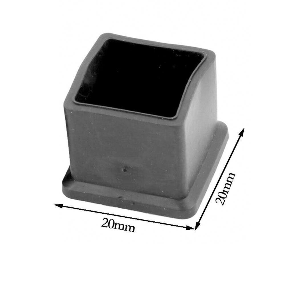 1 Pcs Vierkante Stoel Been Caps Zwart Anti-Slip Stoel Been Meubels Stoel Vloer Tafel Kruk Covers Voeten Cube protectors Been E9L7