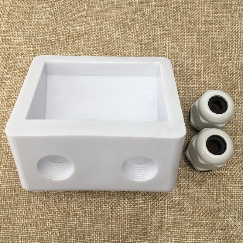White Waterproof Solar Cable Entry Box Plate Double Hole For Caravan Motorhome RV Solar System Installation Accessories