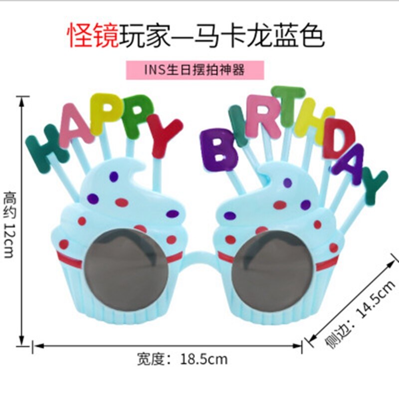 Grappige Glazen Photobooth Props Gelukkige Verjaardag Foto Props Afstuderen Partij Decoratie Diy Photo Booth Verjaardag Feestartikelen: Light Grey