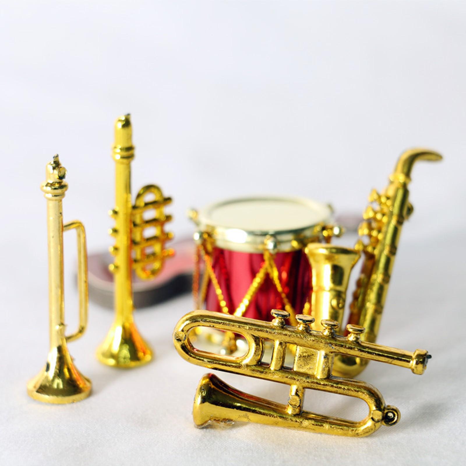 Poppenhuis Miniatuur Muziekinstrument Miniatuur Saxofoon Voor Kinderen