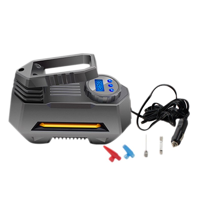 Portable Air Compressor Tire Inflator 12V Car Tire Pump with Pressure Gauge Bright Emergency Flashlight