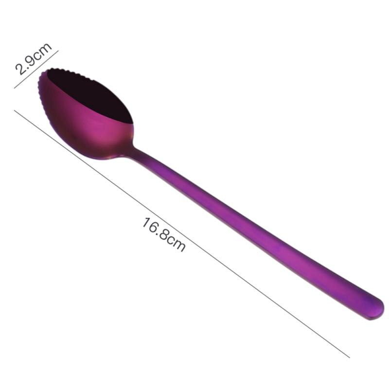 1Pcs Rvs Wees Fruit Lepel Koffie Lepel Ijs Lepel Dessert Lepel Wees Ijs Apple Lepel Scoop Keuken tool: 1Pcs 07