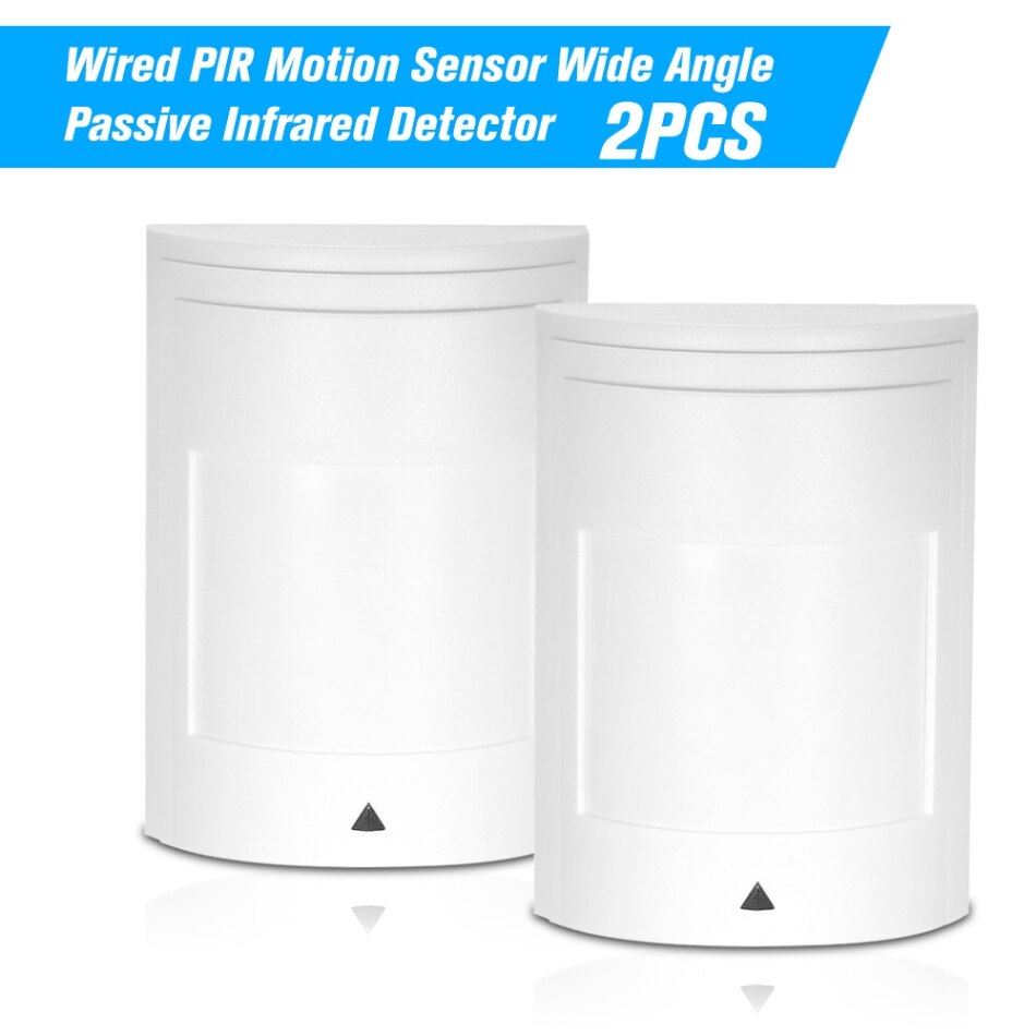 2PCS Wired PIR Motion Sensor Wide Angle Passive Infrared Detector For Home Burglar Security Alarm System: 2PCS