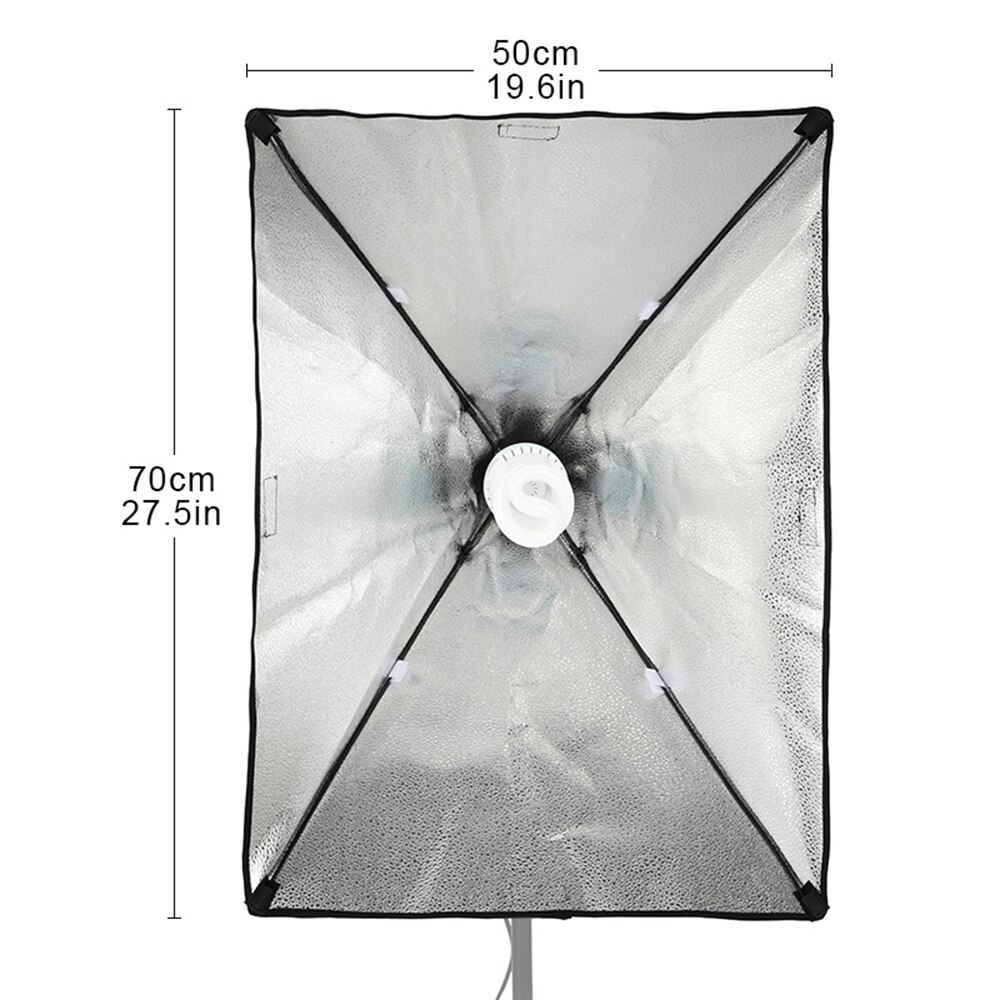 50X70Cm Fotografie Softbox Kit Diffuser Licht E27 Lamphouder Professionele Continu Licht Systeem Apparatuur Voor Foto Studio