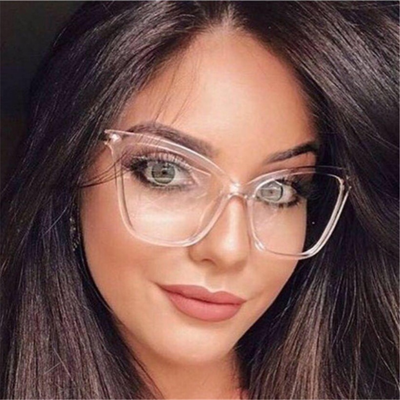 Monturas para gafas de gato YOOSKE, marco de Metal para mujer, Disgner, gafas ópticas para mujer, monturas transparentes, gafas Vintage