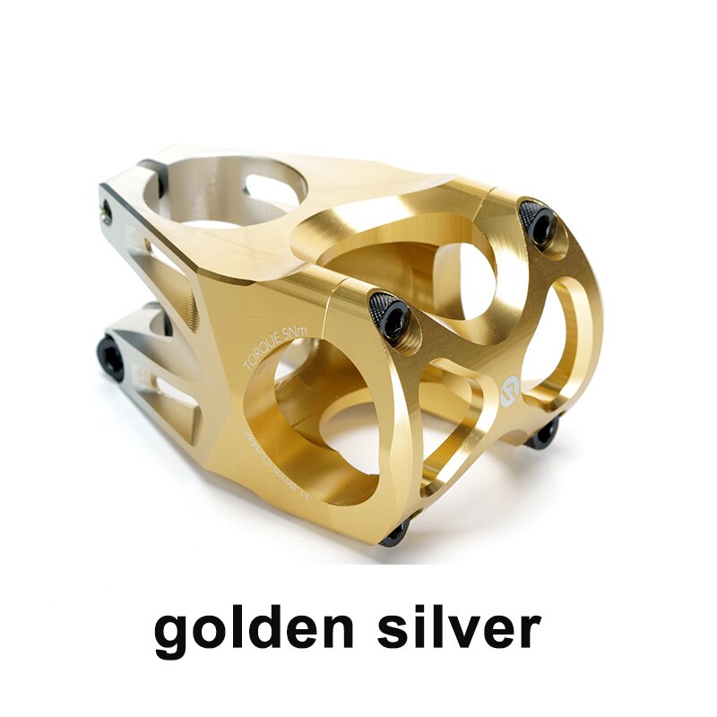 Redshift Mountain Bike Stem 31.8mm Handlebar Stems 0 Degree For MTB XC AM DH FR Mountain Bike 28.6mm Steerer Mountain Bike Parts: golden silver