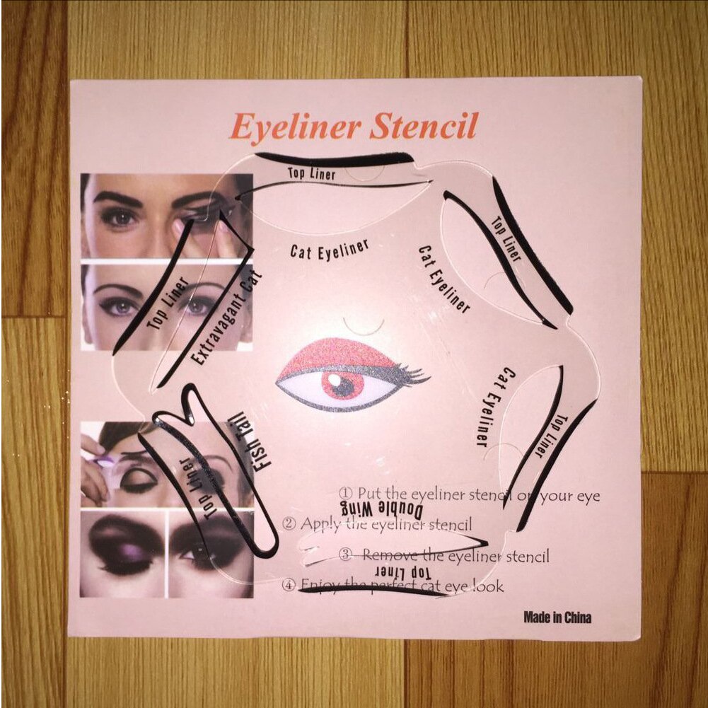 Eyeliner Stencil Tool Eyeliner Model Makeup Eye Helper Draw Eye Liners Guide Card Eyeline Shaping Template Makeup Stencil Kit