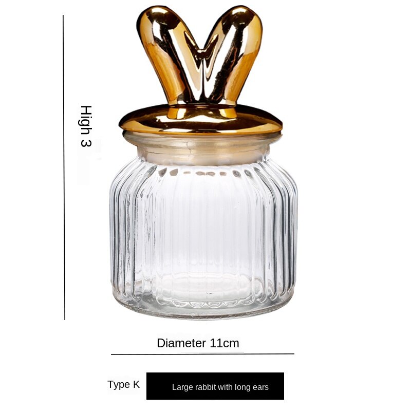 Réservoir de stockage scellé plaqué or de style européen, pot de lait en poudre pour bébé, matériau en verre, caddie à thé, café, boîte de rangement, ZL866: Colour 11