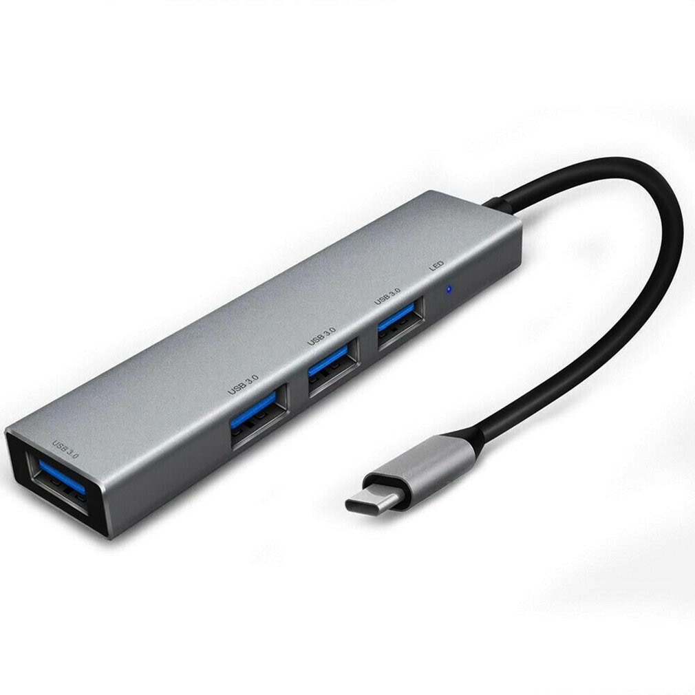 USB-C Type C Naar Usb 3.0 4 Port Hub Adapter USB-C Aluminium Slanke Thunderbolt Usb Converter Voor Macbook Pro