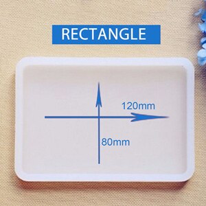 1Pc DIY Clay Plate Mold All-glossy Finish Free Polish Clay Tools Square Round Oblong Rectangle Oval Different Size: Blue