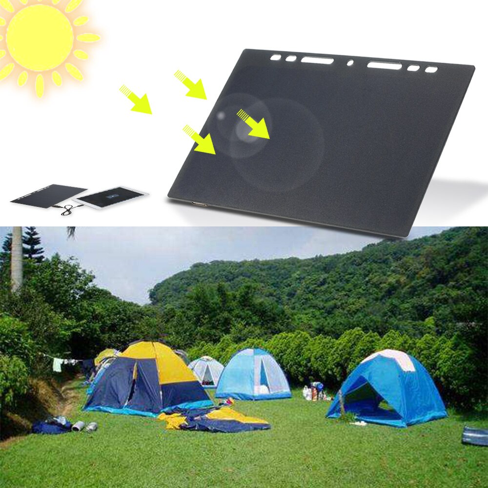 Zonnepaneel 10W High Power Mini Draagbare Monokristallijn Silicium Zonnepaneel Lader Zonnecel Usb-poort Camping Reizen Outdoor