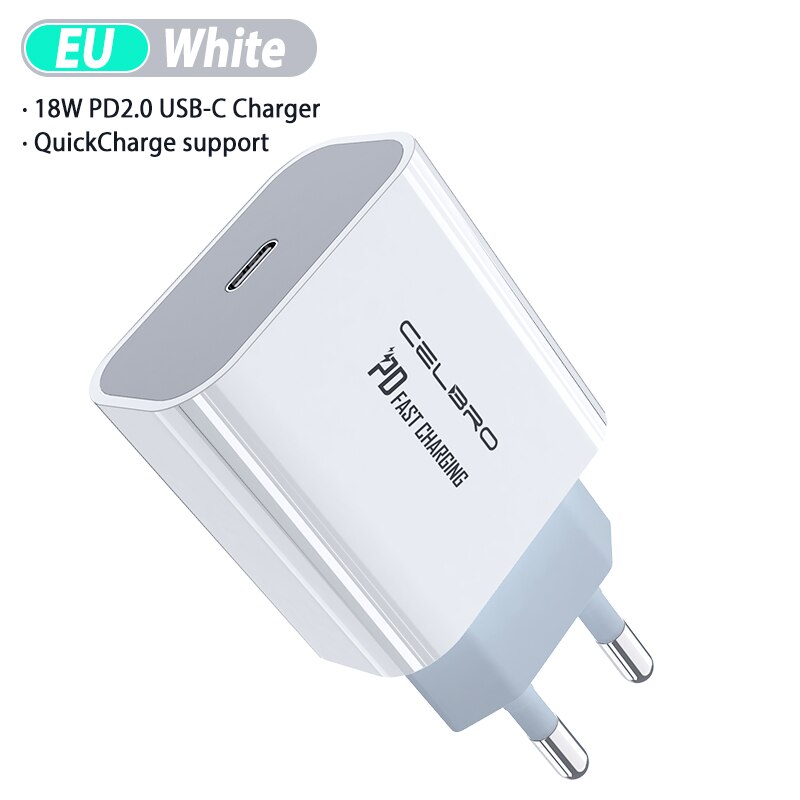 18W 20W PD USB Type C Quick Charger Adapter Charging For IPhone 12 Mini Pro 11 XR X 8 Max Fast Charge EU US Travel PD Port