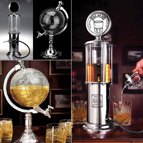 Praktische Globe Stijl Vullen Gas Pomp Bar Drinken Alcohol Drank Dispenser Bar Alleen Wijn Dispenser