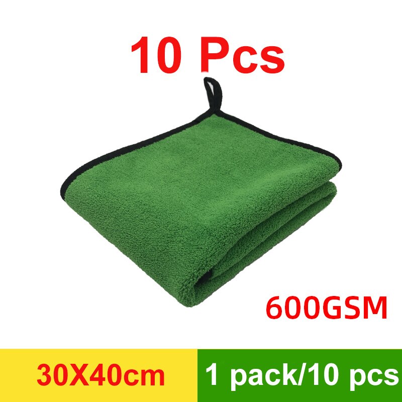 Auto Waschen Mikrofaser Handtuch Auto Mikrofaser-reinigungstuch Trocknen Handtuch Auto Pflege Tuch Details Mikrofaser Handtuch: 30x40x10pcs 600GSM