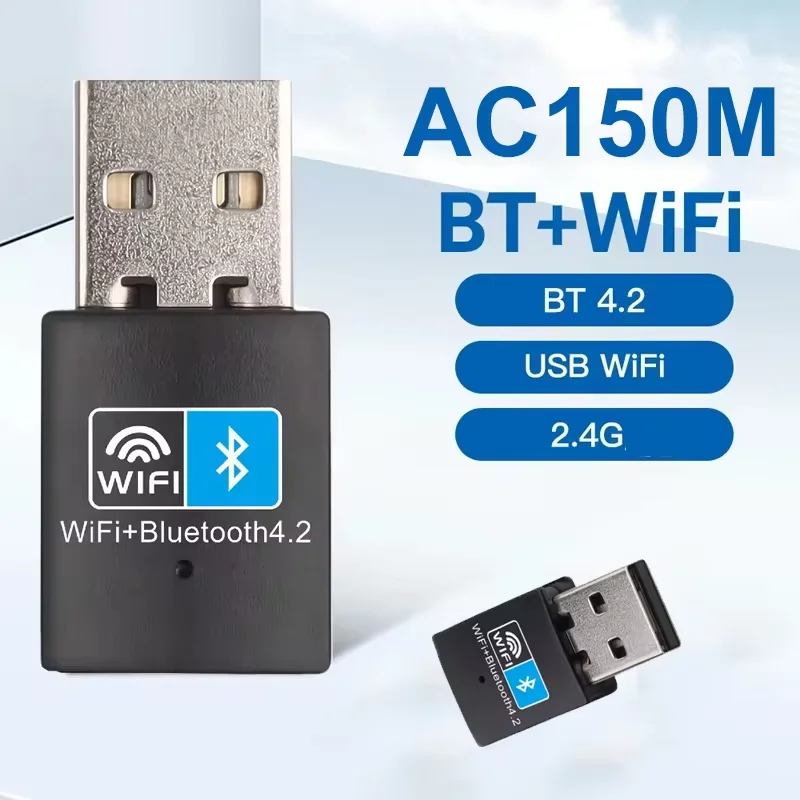 Adattatore USB WiFI 6 da 900 Mbps Scheda di rete wireless Bluetooth 5.3 Driver dual band Dongle USB gratuito per Win 10 11 Accessori per PC: nero