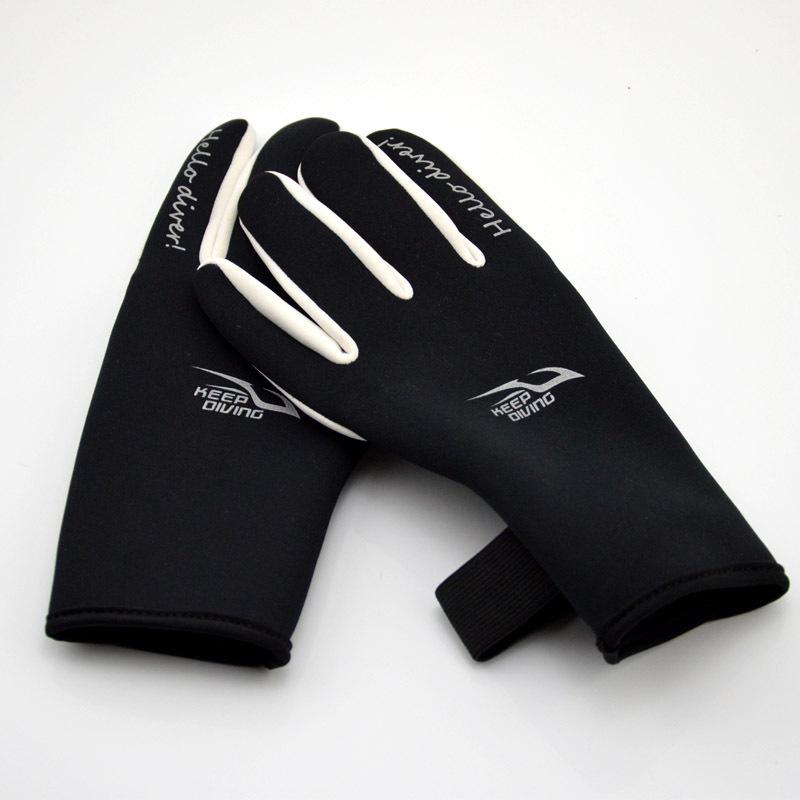 Gants professionnels en néoprène 2MM pour la plongée en apnée, équipement et antidérapant, combinaison humide: Black / L