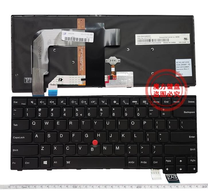 Laptop US Keyboard Backlit for Lenovo Thinkpad 13 T460s T470s S2 2nd English Backlit Keyboard backlight: Backlit
